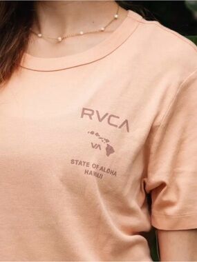 RVCA “State of Aloha” Graphic Tee NWT XL Peach Hawaii Graphic T-Shirt